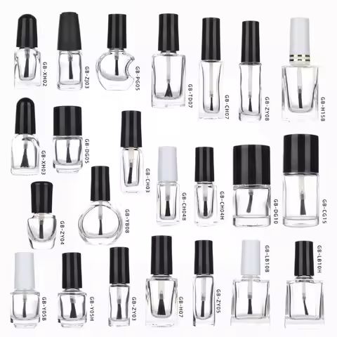 Nail Polish Bottle Nail Gel Empty Bottles with Brush Glass Empty Blending Bottle Nail Gel Empty Bott