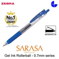 Zebra JJB15 Sarasa Clip 0.7 mm Retractable Gel Ink Roller Ball Pen Rubber Grip