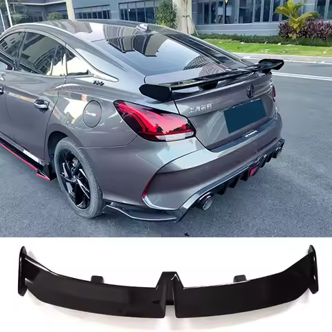Black Spoiler for Morris Garages MG 5 GT Car Trim 2021 2022 2023 Type W ABS Material Modified Tailbo