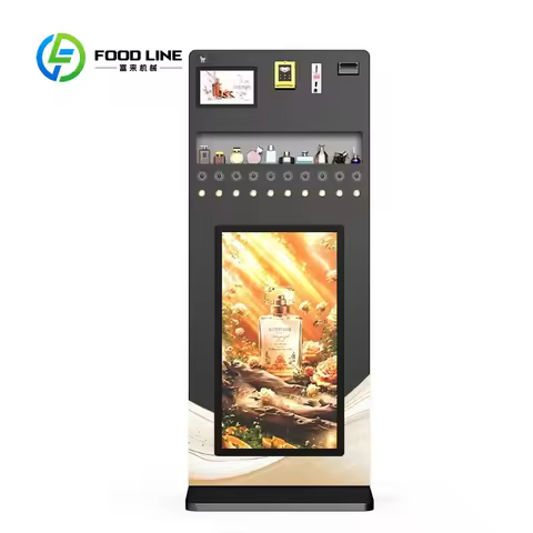Outdoor perfume spray vending machine with payment system credit card banknotes