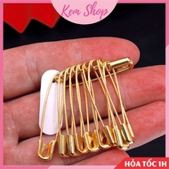 Set of 10 stainless metal brooches - Kem Shop K53