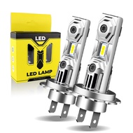 2X Fanless H7 Mini LED Bulb Headlight 12000lm 6000K White Headlamp For Hyundai Tucson Santa Fe Elant