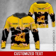 Tên tùy chỉnh Cosplay Crane Nhà điều hành thiết bị nặng Máy xúc đường phố 3DPrint Haruku Casual Fun 