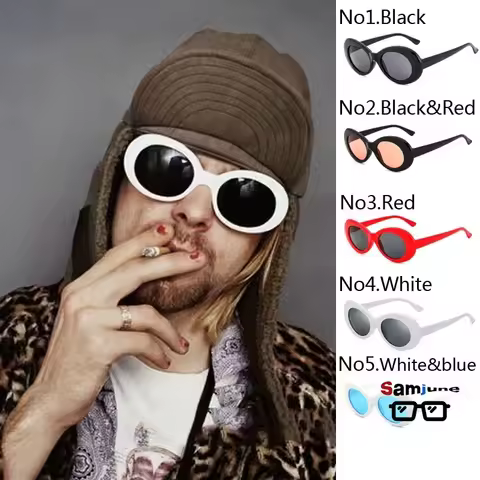 Samjune NIRVANA Kurt Cobain Sunglasses Women Men Fahion Female