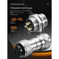Stainless Steel Waterproof Aviation Plug Connector GX16-2/3/4/5/6/7/8/9/10 Core Holder IP68 Gold Pla