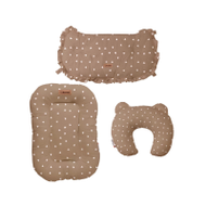 Bernd - Sober Pet เบาะรองรถเข็นสัตว์เลี้ยง พร้อมผ้ากันน้ำลาย เเละหมอนรองนอน Heart Brown - Xl