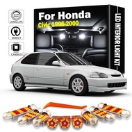 9Pcs Car Indoor Lamp For Honda Civic 1996 1997 1998 1999 2000 VI MK6 EJ EK Sedan Coupe LED Bulb Inte