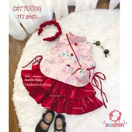 Baby girl wear set CNY, baby girl wear set CNY, baby girl set CNY, outfit set CNY, wear CNY for baby