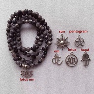 6mm Natural Dark Labradorite Beads 108 Mala Bracelet Jewelry Prayer Labradorite Stone