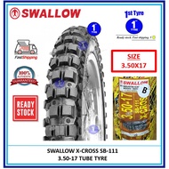SWALLOW MOTORCYCLE TYRE X-CROSS ( MOTO CROSS ) SB111 3.50-17 [ TAYAR 2021 ]
