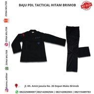 Baju Pdl Hitam tactical Brimob Jatah Polri Bahan Risptok - Seragam Pri