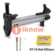 I Know ST-18รีเซ็ตเครื่องมือตอกตะปูด้วยมือเครื่องตอกตะปูกึ่งอัตโนมัติอิฐซีเมนต์ผนังเล็บเหล็กไม่มีแหล