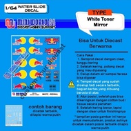 HOTWHEELS MK072 Decal 1 Hot Wheels White Toner Mirror RedBull64/