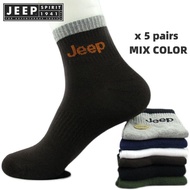 JEEP SPIRIT 1941 ESTD High Quality Casual Mens Business Socks For Men Cotton Brand Sneaker Socks Qui