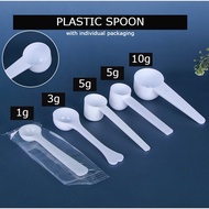1g 3g 5g 10g Plastic Spoon Measuring Spoon Milk Spoon