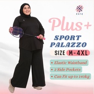 EXYZ AIRLOOM Plus Size Sport Palazzo Pants *4688* Wide Leg Muslim Pants/ Emax /Seluar sukan Palazo