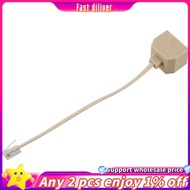 Telephone RJ11 Male Line to Double RJ11 Female Jack Filter Splitter Adapter
