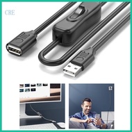 CRE USB Switches Support Data and Power USB Extension Cable with Switches USB 2 0 Male to Female Extension Cable for PC