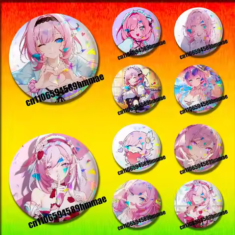 For Honkai Impact 3 Elysia Emblem Round Pins Insignia Badge Case Ornament Souvenir 32mm Brooch Butto