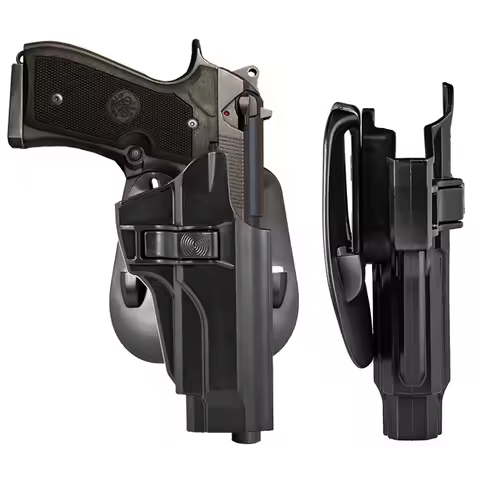 360 Degree Roatable Beretta 92fs Gun Holster Waist Belt Paddle Holster Plastic-Steel M92 Gun Holder 