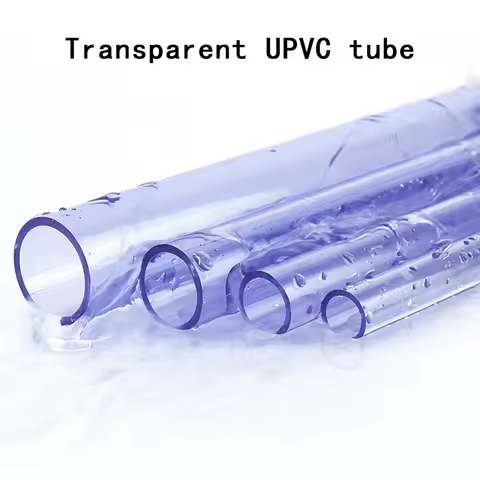 Transparent UPVC tube PVC Pipe Aquarium Pipe Water Tank Fittings Hard UPVC Tube Water Garden Pipe 1P