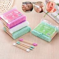 LIVESTAR 100pcs Pack Double Head Cotton Swab Women Makeup Cotton Buds Tip For Medical Wood Sticks No