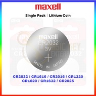 Maxell Micro Lithium Battery CR1632 / CR1616 / CR1620 / CR2016 / CR2032