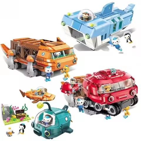 Octonauts Toys 13 Sets GUP Vehicles Building Blocks Set with Captain Barnacles Kwazii Penguin Ocean 