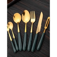 Steak Cutlery Tableware Western Cutlery Set Cutlery Spoon Three-Piece Set Western Cutlery Set Full S