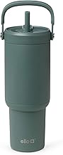 Ello Oasis Go+ 26oz Tumbler with Top Handle and Retracting Straw | Reusable Insulated Stainless Stee