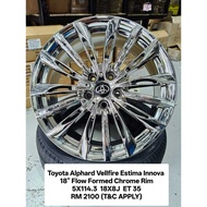 Toyota Alphard Vellfire Estima INNOVA 2.0 ZENIX V Camry 18" Rim Baru T53