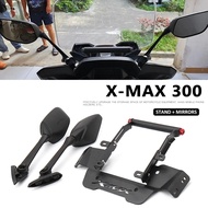 New Motorcycle For Yamaha X-MAX300 X-MAX 300 XMAX300 XMAX 300 2023- Mobile Phone GPS Mount Navigation Bracket Rearview Mirror