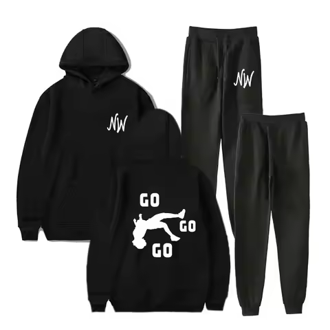 Nidal Wonder Go Go Go Hoodie Jogger Pants Fashion Two Piece Set Women Men Sweatsuits
