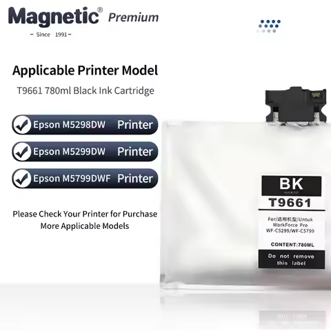 T9661 C13T966140 780ml Black Ink Cartridge With Pigment Ink For Epson WorkForce Pro WF-M5799DWF WF-M