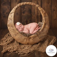 HB OMGNewborn Photography Prop Chunky Burlap Layer Net Hessian Jute Backdrop Bla