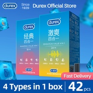 [Mixed Packaging] Free Shipping Bundle of 2 Natural Latex Lubricated Durex Condoms for Man 42s Easy-On Condom