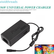 VIVIDTHREADS Laptop Power Adapter, 96W 12-24V Laptop Charger Adapter, Office Adjustable Voltage Port