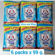 Bear Brand Fortified Powdered Mil Dink. Sold by 6's: Net Wt. for 6 packs = 594g. (6 packs x 99 g.)