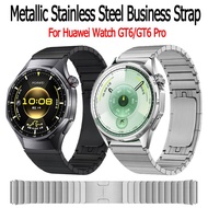 Luxury Metal Watch Strap for Huawei Watch GT6 5 Pro 46mm Smart Watch Band Stainless Steel Bracelet R