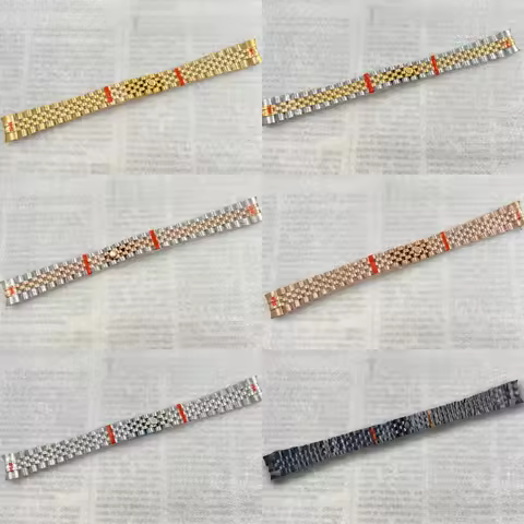 17mm Jubilee Watch Bracelet Fit 31mm Case For NH05/06 Lady-Datejust Strap Concealed Folding Clasp Ba