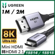 綠聯 - 8K Mini HDMI to HDMI bidirectional transmission (1M / 2M)