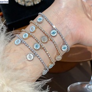 SERINA Devil's Eye Bracelet, Devil's Eye Imitation Shell Rhinestone Devil's Eye Bangle, Aesthetic Ha