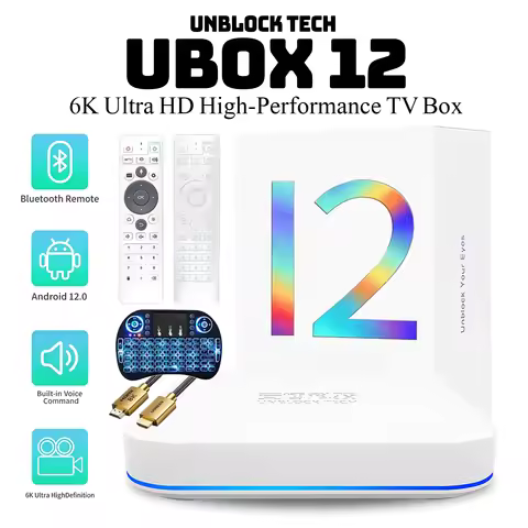 【Genuine】Unblock Tech UBOX12 Android TV Box, 2026 New Global Version 6K Smart Set-Top Box, Hot in US