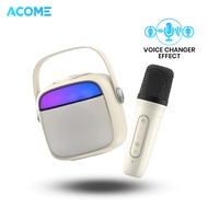 ACOME A9 Speaker Karaoke Bluetooth 5.3 / Speaker Wireless Mini RGB 3.5 Watt With Voice Changer Origi