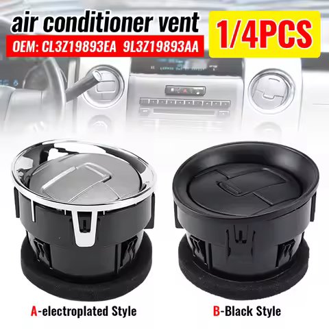 1/4Pcs Air Vent Outlet CL3Z19893EA 9L3Z19893AA Plastic Black Chrome for Ford for F150 2009-2014 Auto
