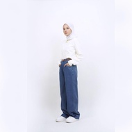 AMIABLY MOMO JEANS Jeans Women Denim Wanita Seluar Stretchable Ironless Casual Wear Kain Selesa