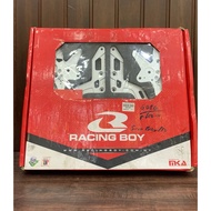 RCB FOOTREST SUZUKI BELANG 150/RAIDER 150/SATRIA FOOTRACE DOUBLE SET RACING BOY SILVER (CLEARANCE ST