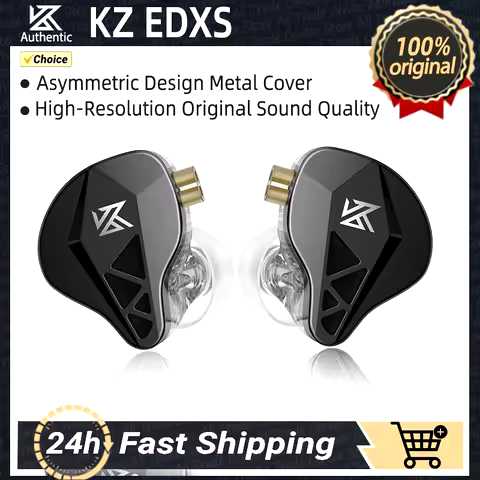 KZ EDXS Metal Wired Earphones HIFI Bass Earbud IEM In Ear Monitor Headphones Noise Cancelling Headse