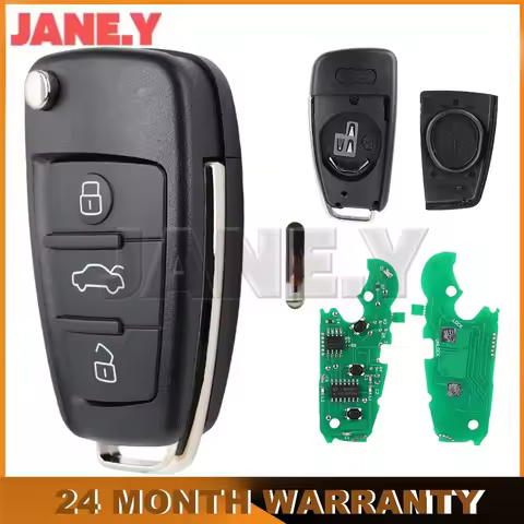 8P0837220D Flip Folding Remote Control Key For Audi A1 A3 TT S1 S3 Q3 2005+ ID48 ASK 433Mhz Car Key 