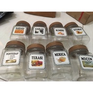 P2-Spice JAR 200ml SPICE JAR | SPICE PLACE| SPICE PLACE SET | SPICE CONTAINER SET | KITCHEN SPICE BO